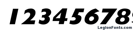 GiliganExtrabold Italic Font, Number Fonts