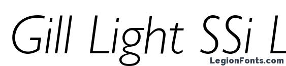 Gill Light SSi Light Italic Font
