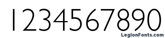 Gill Light SSi Light Font, Number Fonts