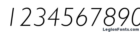 Gill Sans MT Light Italic Font, Number Fonts