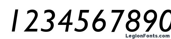 GillSans Italic Font, Number Fonts