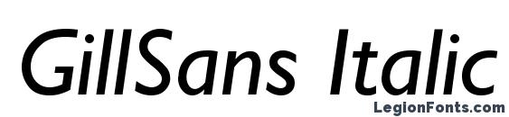 GillSans Italic Font