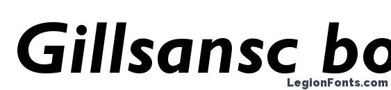 Gillsansc bolditalic Font