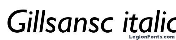 Gillsansc italic Font