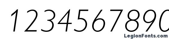 Gillsanslightc italic Font, Number Fonts