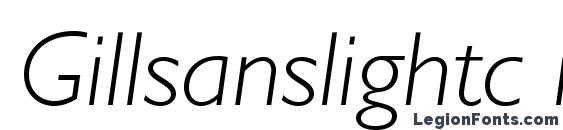 Gillsanslightc italic Font