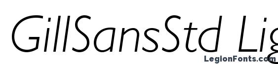 GillSansStd LightItalic Font
