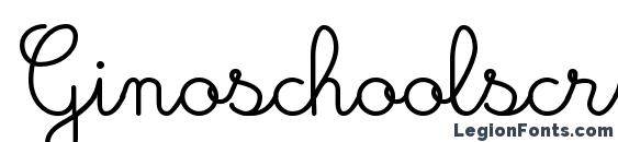Ginoschoolscript bold font, free Ginoschoolscript bold font, preview Ginoschoolscript bold font