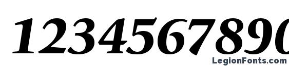 GiovanniStd BlackItalic Font, Number Fonts