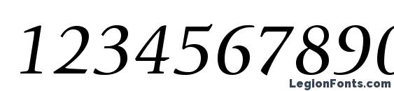 GiovanniStd BookItalic Font, Number Fonts