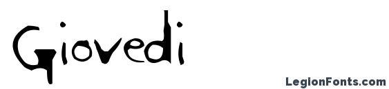 шрифт Giovedi, бесплатный шрифт Giovedi, предварительный просмотр шрифта Giovedi