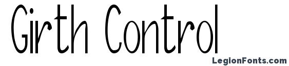 Girth Control Font