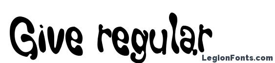 шрифт Give regular, бесплатный шрифт Give regular, предварительный просмотр шрифта Give regular