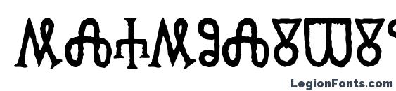 Glagolitic aoe font, free Glagolitic aoe font, preview Glagolitic aoe font