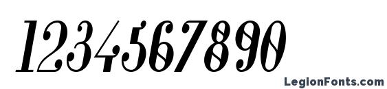 Glamor Bold Condensed Italic Font, Number Fonts