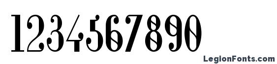 Glamor Bold Condensed Font, Number Fonts