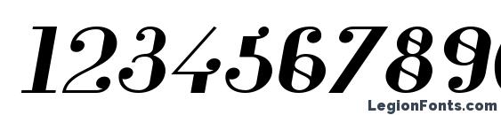 Glamor Bold Extended Italic Font, Number Fonts
