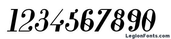 Glamor Bold Italic Font, Number Fonts