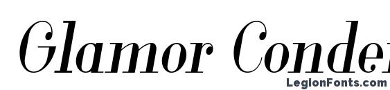 шрифт Glamor Condensed Italic, бесплатный шрифт Glamor Condensed Italic, предварительный просмотр шрифта Glamor Condensed Italic