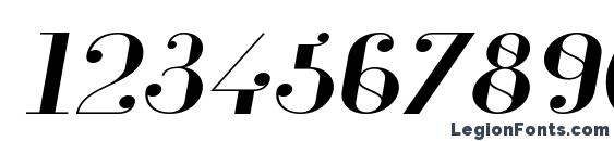 Glamor Extended Italic Font, Number Fonts