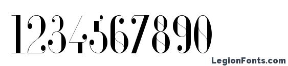 Glamor Light Condensed Font, Number Fonts