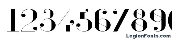 Glamor Light Extended Font, Number Fonts