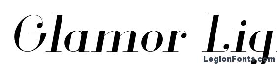 Glamor Light Italic Font