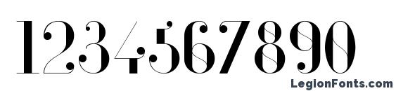 Glamor Light Font, Number Fonts