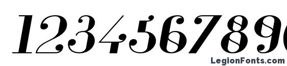 Glamor Medium Extended Italic Font, Number Fonts
