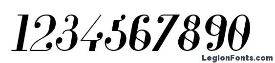 Glamor Medium Italic Font, Number Fonts