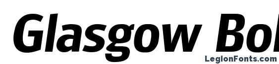 Шрифт Glasgow Bold Italic