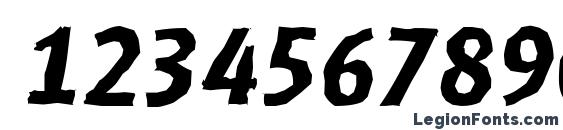 GlasgowAntique BoldItalic Font, Number Fonts