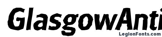 GlasgowAntique BoldItalic font, free GlasgowAntique BoldItalic font, preview GlasgowAntique BoldItalic font