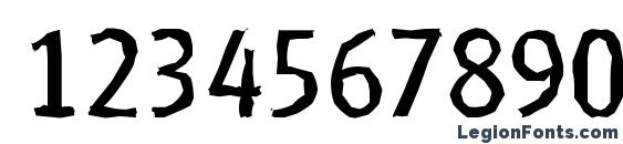 GlasgowAntique Regular Font, Number Fonts