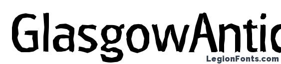 Шрифт GlasgowAntique Regular