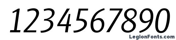 GlasgowSerial Light Italic Font, Number Fonts