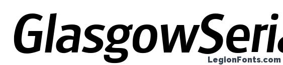 GlasgowSerial Medium Italic Font