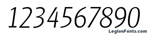 GlasgowSerial Xlight Italic Font, Number Fonts