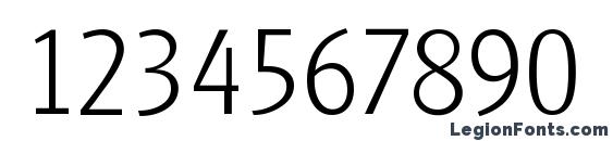 GlasgowSerial Xlight Regular Font, Number Fonts