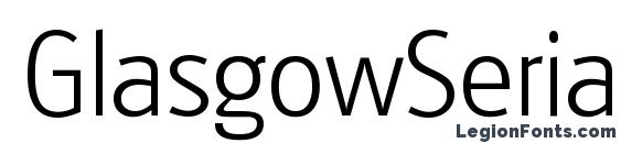 GlasgowSerial Xlight Regular Font