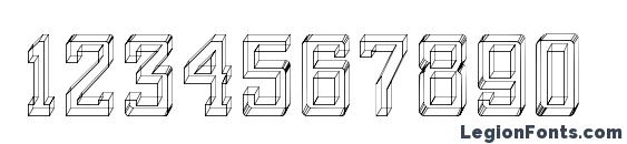 Glassblocks Font, Number Fonts