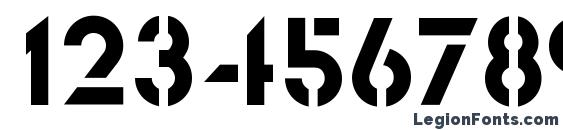 Glasten Normal Font, Number Fonts