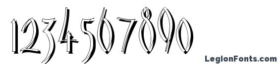 Glastonbury Shadow Font, Number Fonts