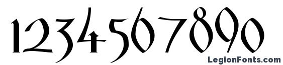 Glastonbury Wide Font, Number Fonts