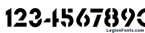 Glendale Stencil Regular Font, Number Fonts