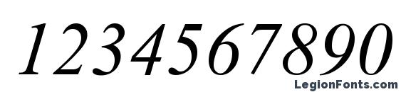 Globe Italic Font, Number Fonts