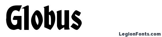 Globus font, free Globus font, preview Globus font