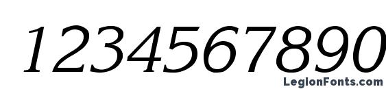 Gloria SemiBold Italic Font, Number Fonts