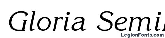 шрифт Gloria SemiBold Italic, бесплатный шрифт Gloria SemiBold Italic, предварительный просмотр шрифта Gloria SemiBold Italic