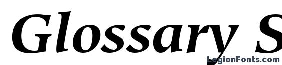 Шрифт Glossary SSi Bold Italic